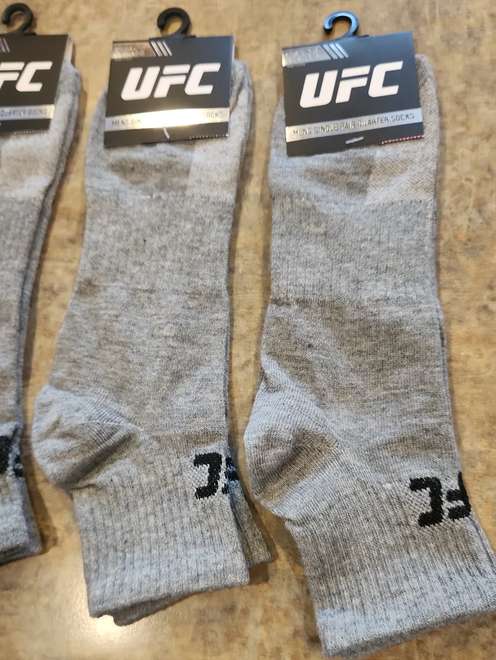 3 UFC Quarter Socks